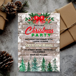 Convite Festa de Natal de Natal de arco Vermelho do País R