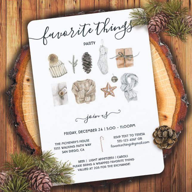 Convite Festa de natal de Natal favorita (Criador carregado)