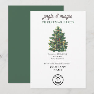 Convite Festa de Natal de Negócios Jingle e Mingle