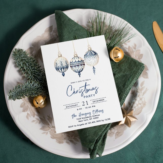 Convite Festa de Natal de Ornamentos de Estilo Nórdico Mod (Criador carregado)