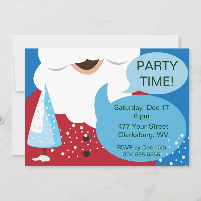 Convite Festa de Natal de Papais noeis (Frente)