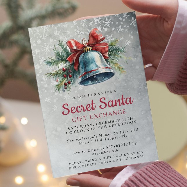 Convite Festa de Natal de Papais noeis Secretos de Cinza P (Criador carregado)