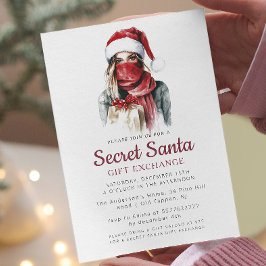 Convite Festa de Natal de Papais noeis Secretos Red Hat e