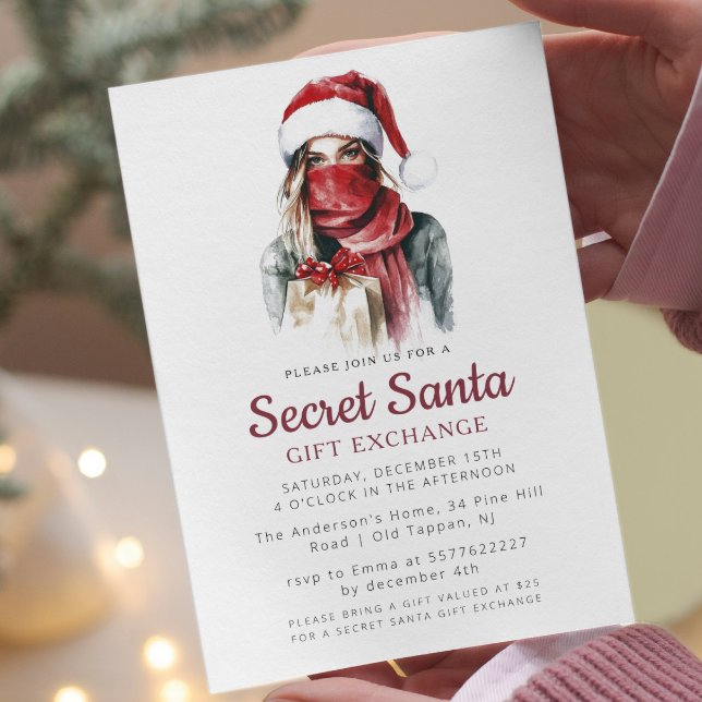 Convite Festa de Natal de Papais noeis Secretos Red Hat e  (Criador carregado)