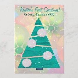 Convite Festa de Natal de Pastel HOLIDAY 1rua