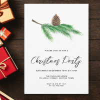 Festa de Natal de Pine Cone do Script Moderno