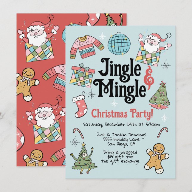 Convite Festa de Natal de Pornografia de Adultos ou Crianç (Frente/Verso)