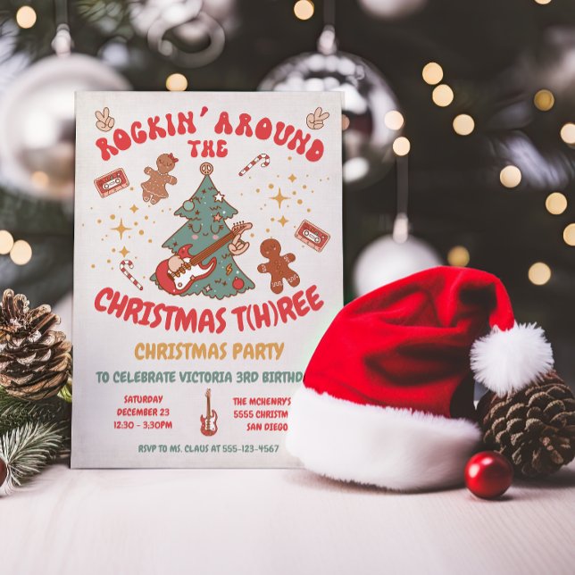 Convite Festa de Natal de Rockin Hippie Birthday 3 (Criador carregado)