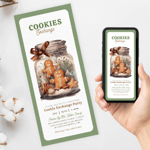 Convite Festa de Natal de troca de cookies