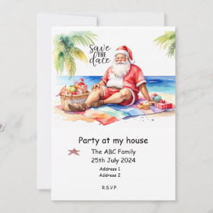 Convite Festa de Natal de Verão com Piquenique do Papai No