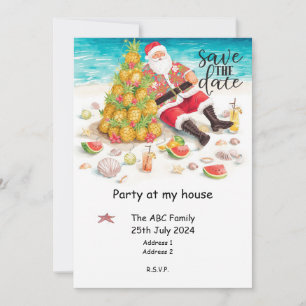 Convite Festa de Natal de Verão com Piquenique do Papai No