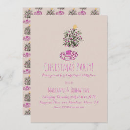 Convite Festa de Natal Desenhou o Pordão da Árvore de Nata