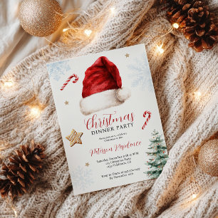Convite Festa de Natal divertida do Papai Noel Hat
