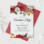 Convite Festa de Natal do Amaryllis Botânico e do Mãe<br><div class="desc">Convide familiares e amigos para o seu evento com este convite de festas de Natal personalizável. Apresenta aquarela amarilis, rosas, ranúculus e crisântemos com um padrão floral correspondente. Este convite de festas botânico de Natal é perfeito para qualquer tema de Natal. Personalize este convite de festas floral de Natal adicionando...</div>