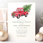 Convite Festa de Natal do Caminhão Vermelho com Aquarela R<br><div class="desc">Convide seus convidados para uma celebração nostálgica de feriado com este charmoso convite de festas de Natal com uma ilustração aquosa de um carregando vermelho vintage de uma árvore de Natal. A design retro evoca memórias das tradições clássicas de feriado, criando uma atmosfera quente e convidativa para o seu encontro....</div>