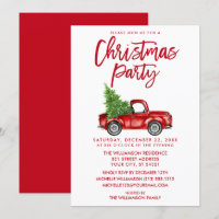 Festa de Natal do Caminhão Vermelho de Vintage em 