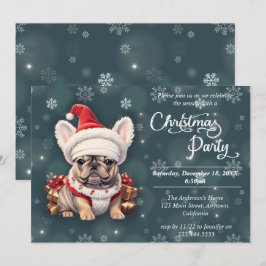 Convite Festa de Natal do Cão-Grande Francês Qanta Hat