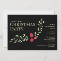 Festa de Natal do Chefe Elegante Black Holly Red