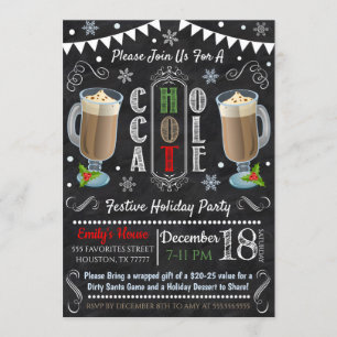 Convite Festa de Natal do Chocolate Quente