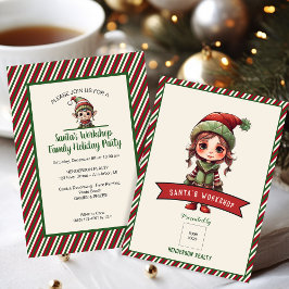 Convite Festa de Natal do Cliente do Workshop de papais no