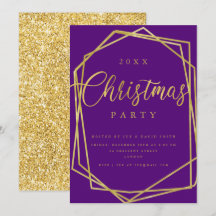 Festa de Natal do Dourado Quadro Roxo do Script MO