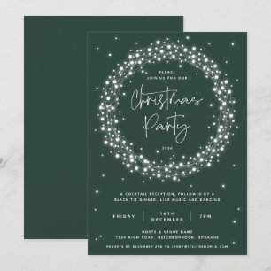 Convite Festa de Natal do Elegante Green Lights