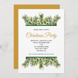 Convite Festa de Natal do Feriado de inverno em Greeneresc