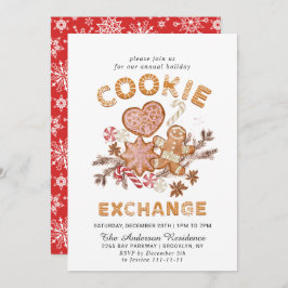 Convite Festa de Natal do Gingercake House Cookie Exchange