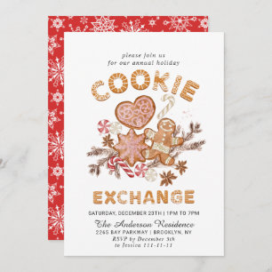 Convite Festa de Natal do Gingercake House Cookie Exchange