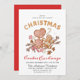 Convite Festa de Natal do Gingercake House Cookie Exchange