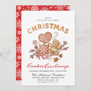Convite Festa de Natal do Gingercake House Cookie Exchange