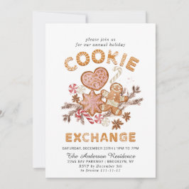 Convite Festa de Natal do Gingercake House Cookie Exchange