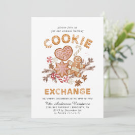 Convite Festa de Natal do Gingercake House Cookie Exchange