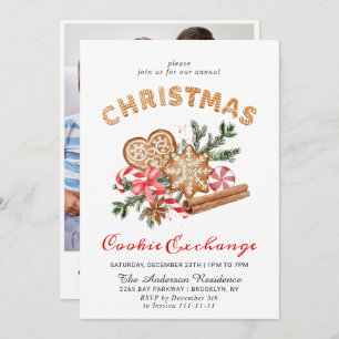 Convite Festa de Natal do Gingercake House Cookie Exchange