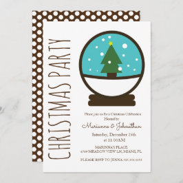 Convite Festa de Natal do Globo de Neve Moderno