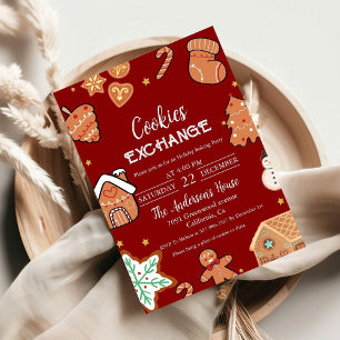 Convite Festa de Natal do Green Christmas Cookie Exchange