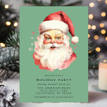 Convite Festa de Natal do Green Vintage Retro Santa Claus<br><div class="desc">Convide seus convidados para uma festa festiva com este Convite de festas de Natal do Green Vintage Retro Santa Claus. Apresentando um belo e vítreo Papai noel de aquarelas, este clássico design expele encanto e sofisticação. Perfeito para uma reunião de feriados, o convite permite personalizar com os detalhes do evento,...</div>