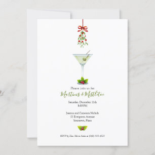 Convite Festa de Natal do Martinis e Mistletoe