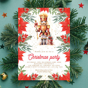 Convite Festa de Natal do Nutcracker Holiday Greenery