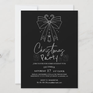 Convite Festa de Natal do Ornamento Elegante Cozy Nature