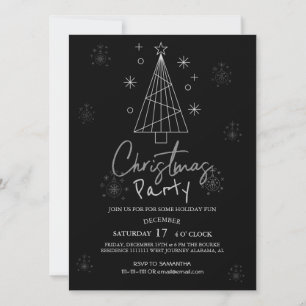 Convite Festa de Natal do Ornamento Elegante Cozy Nature