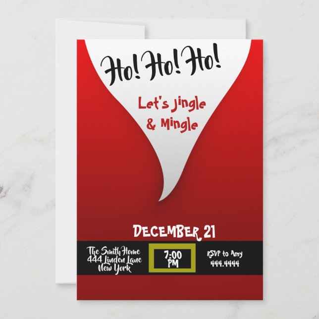 Convite Festa de Natal do Papai Noel (Frente)