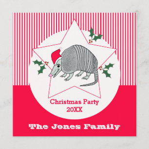 Convite Festa de Natal do papai noel do tatu