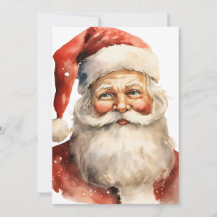 Convite Festa de Natal do Papai Noel Retrô com texto no ve