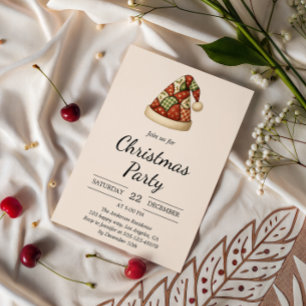 Convite Festa de Natal do Papai Noel Russo Patchwork