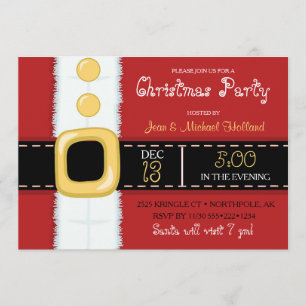 Convite Festa de Natal do Papai Noel Suit