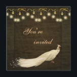 Convite Festa de Natal do Pavão Branco Elegante<br><div class="desc">Um belo, glamouroso e elegante ouro e uma festa de Natal marrom convoca com um elegante pavão branco, um bonito brilho com ornamentos e arcos. Chic, na moda, convites festivos modernos com uma elegância romântica vintage sentem-se aptos para todos os seus eventos empresariais e familiares de férias. Todo o texto...</div>