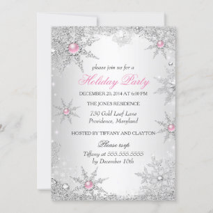 Convite Festa de Natal do Pink Winter Wonderland 4a
