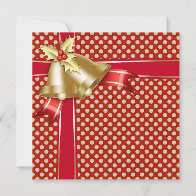 Convite Festa de Natal do Ponto Dourado Vermelho (Frente)