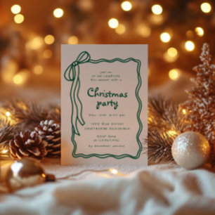 Convite Festa de Natal do Quadro de Arcos Desenhado